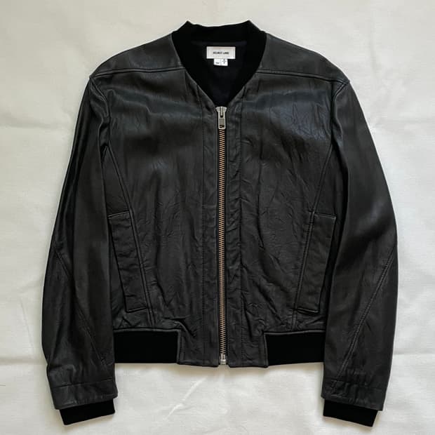 Helmut Lang 헬무트랭 양가죽 램스킨 가죽 레더 봄버 자켓
