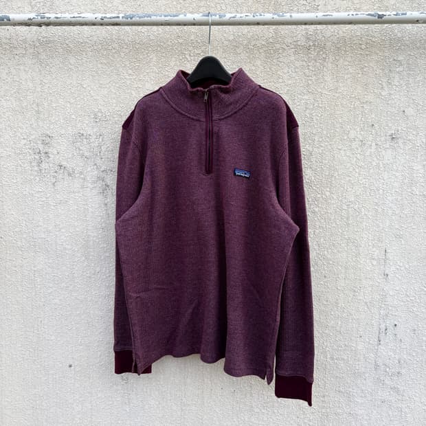 L)일본판 파타고니아 버건디 하프집업 
