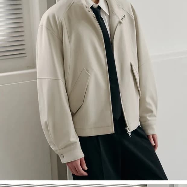 드로우핏 울 해링턴 집업자켓 남자100