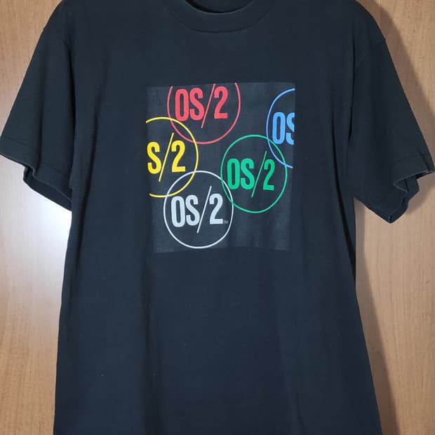 90s 마이크로소프트 OS/2 티셔츠 xl