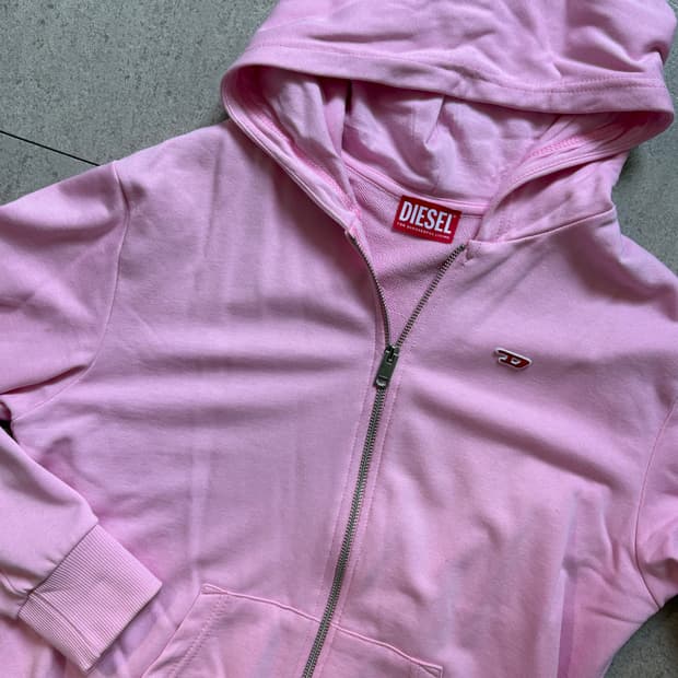급처) 디젤 핑크 후드집업