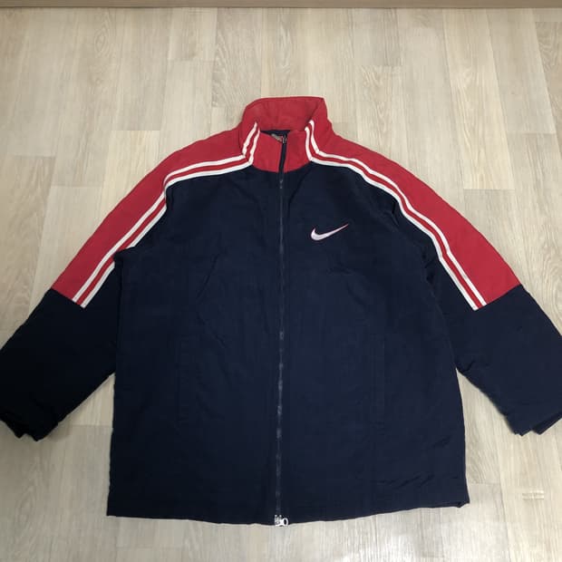 (100) 90's 나이키 NIKE 올드스쿨 빅 스우시 웜업 하이넥 자켓