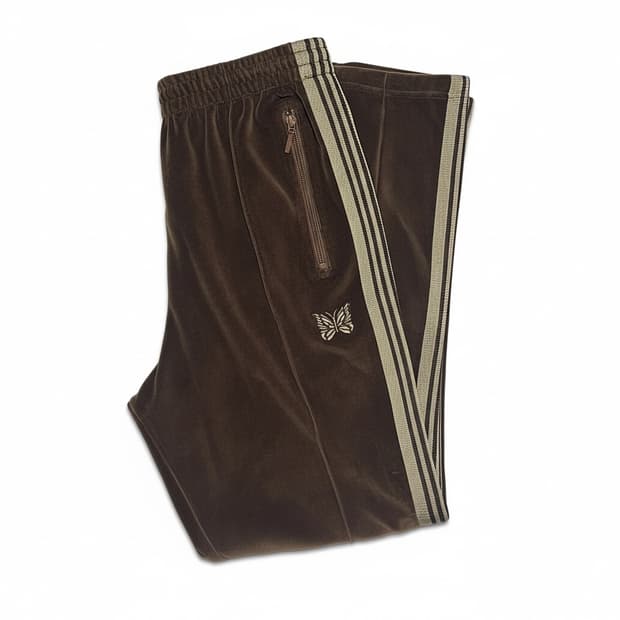 니들스 내로우 트랙 팬츠 벨루어 브라운