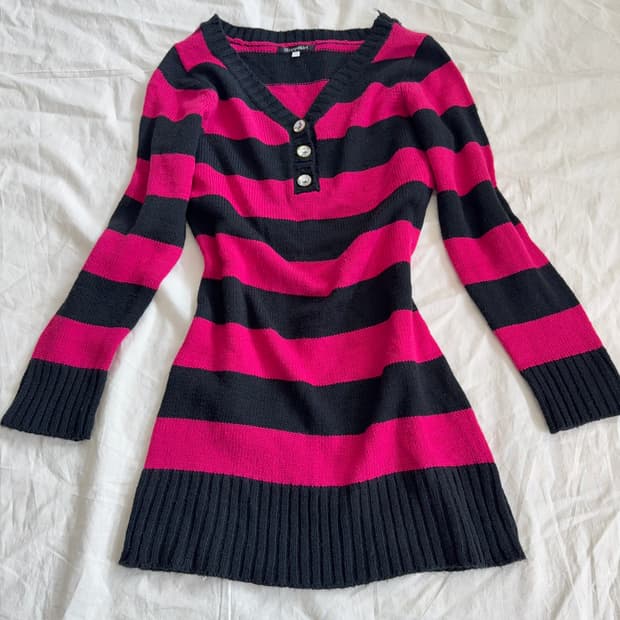 나나 펑크 캐캐체 니트 미니원피스