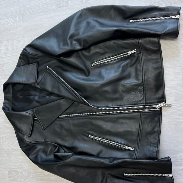 론트 양가죽자켓 L