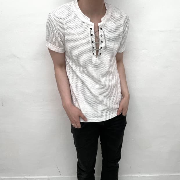 Tornado mart lace up short sleeve