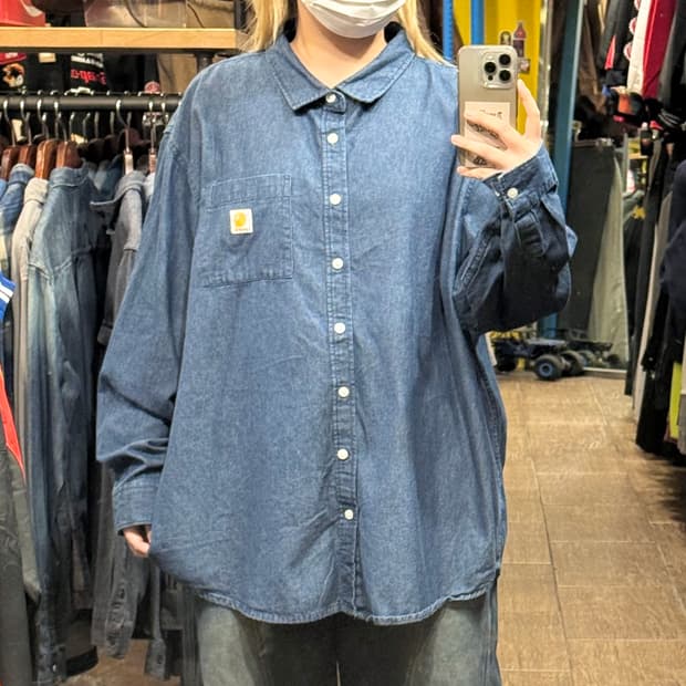 [HI] 칼하트 긴팔 데님셔츠 블루