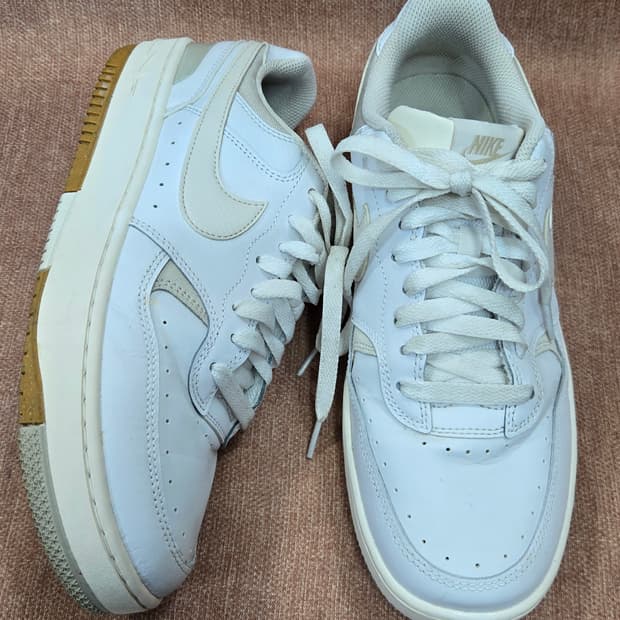 나이키 270mm- 레더 감마 포스 스니커즈 화이트 샌드 드리프트