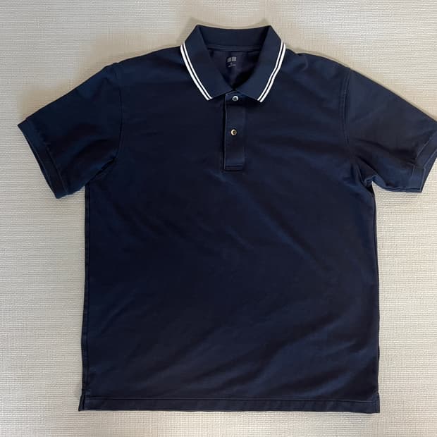 무료배송 - 유니클로 PK 카라포인트 반팔티셔츠(네이비) XL