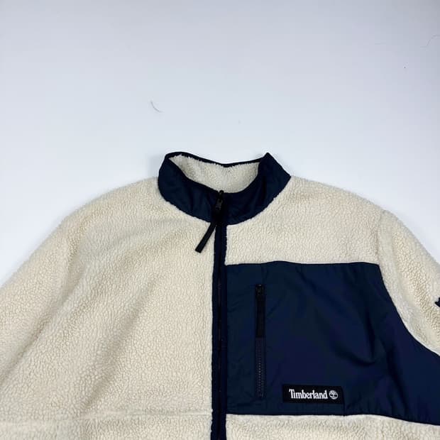 팀버랜드 아이보리 포켓 후리스 자켓 (XL)
