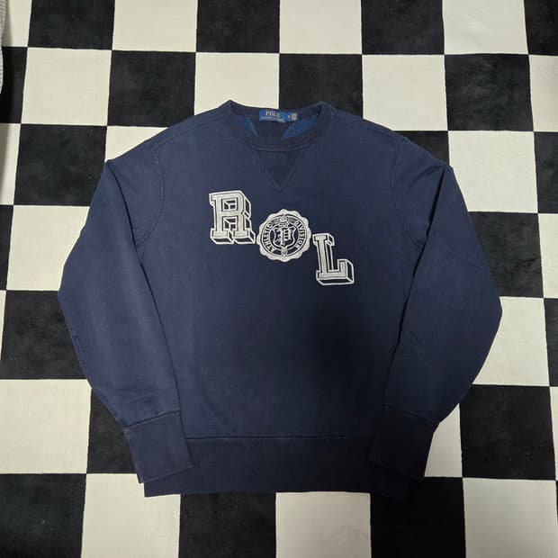 M 폴로랄프로렌 RL 피그먼트 스웻셔츠 네이비