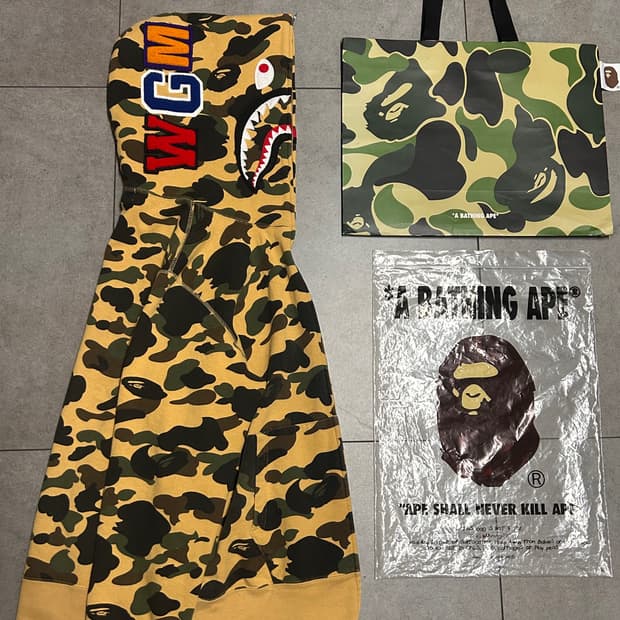 베이프 황계 샤크 후드집업