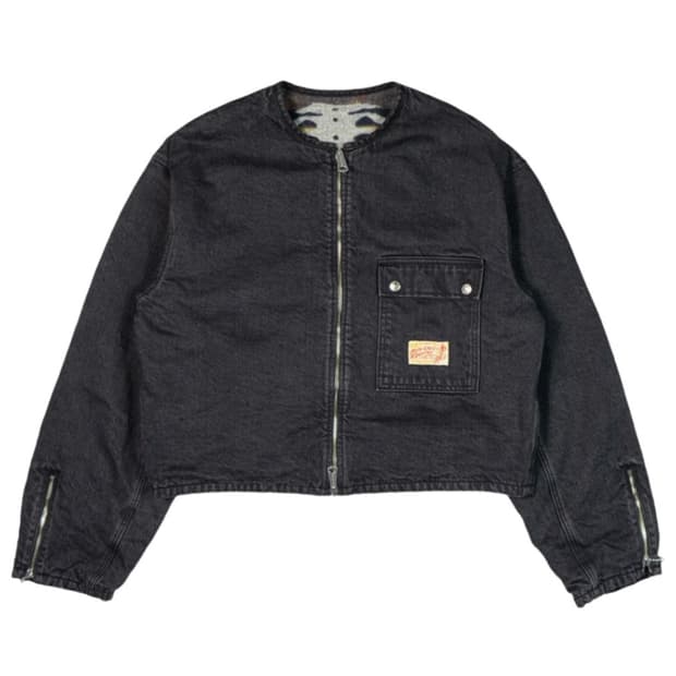 캐피탈 데님 본라이닝 리버시블 모토크로스 자켓 블랙 5