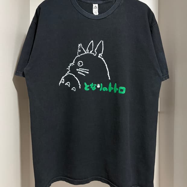 빈티지 00s Ghibli Totoro 즈브리 토토로 애니 티셔츠