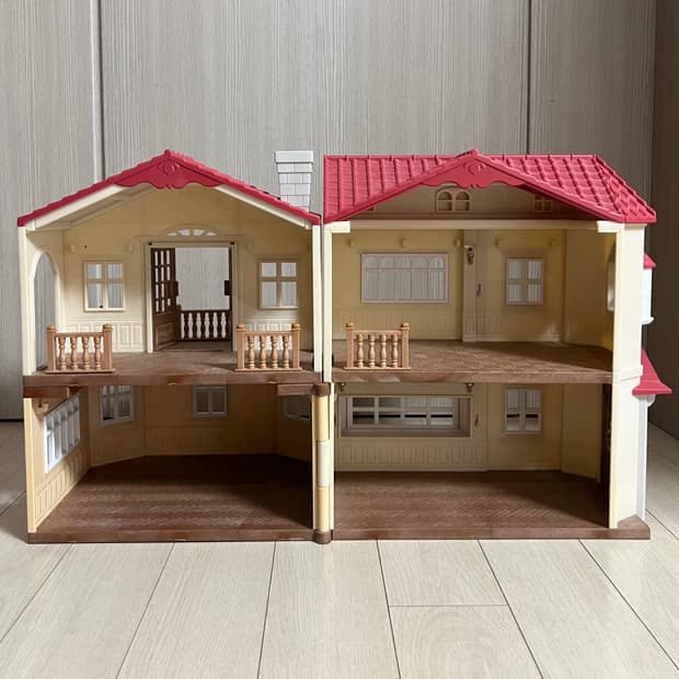 [착불배송] 실바니안 패밀리 불이 들어오는 빨간지붕 이층집