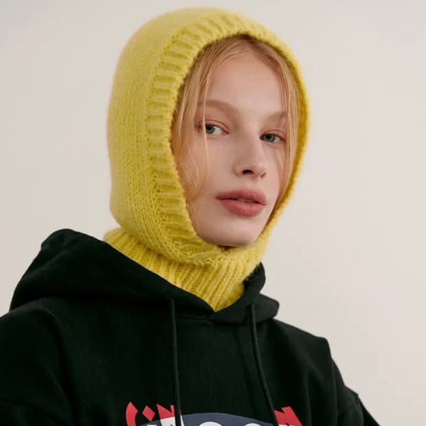 Sinoon 시눈 니트 바라클라바(옐로우)