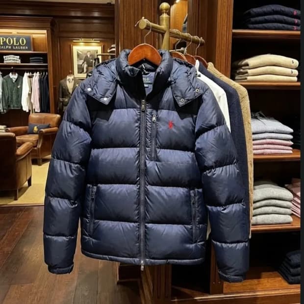 폴로 고햄 덕다운 자켓 M