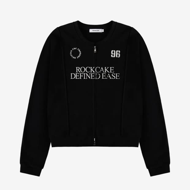 락케이크 Defined Zip Up Sweatshirt Black