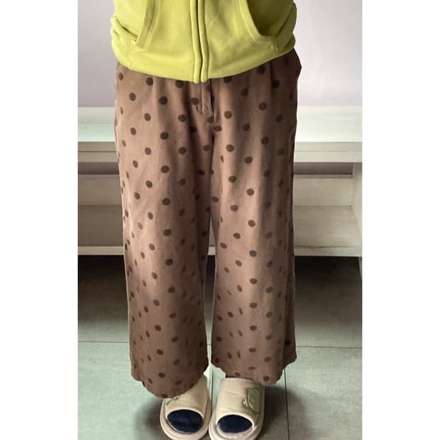 일본빈티지 브라운 도트 팬츠