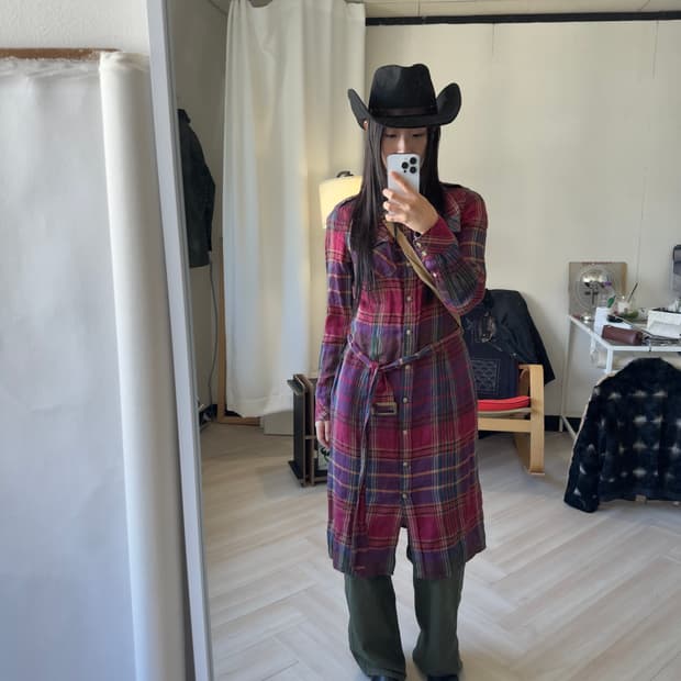 [Ralph Lauren] Classic Check Shirt Dress