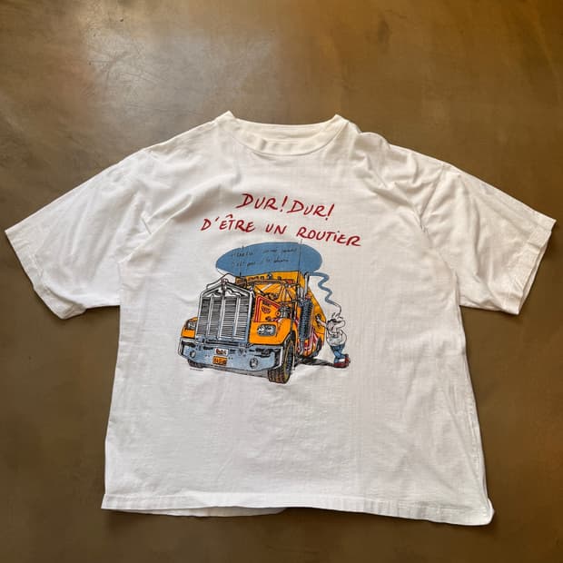 DUR DUR 프랑스 카툰 트럭 기사 티셔츠