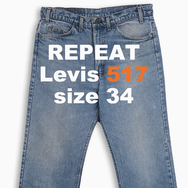 리바이스 517 오렌지탭 80s USA 34 인치 OR51736214