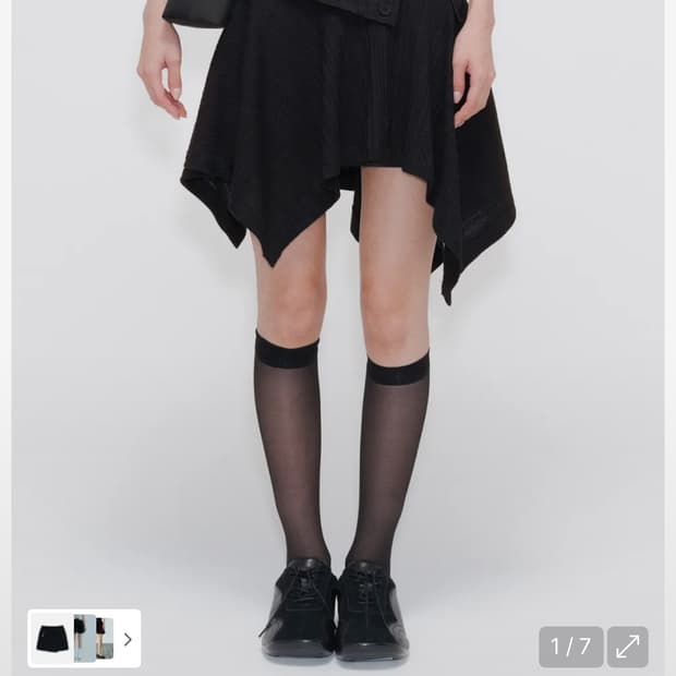 미세키서울 Unbalanced flow mini skirt 스커트 