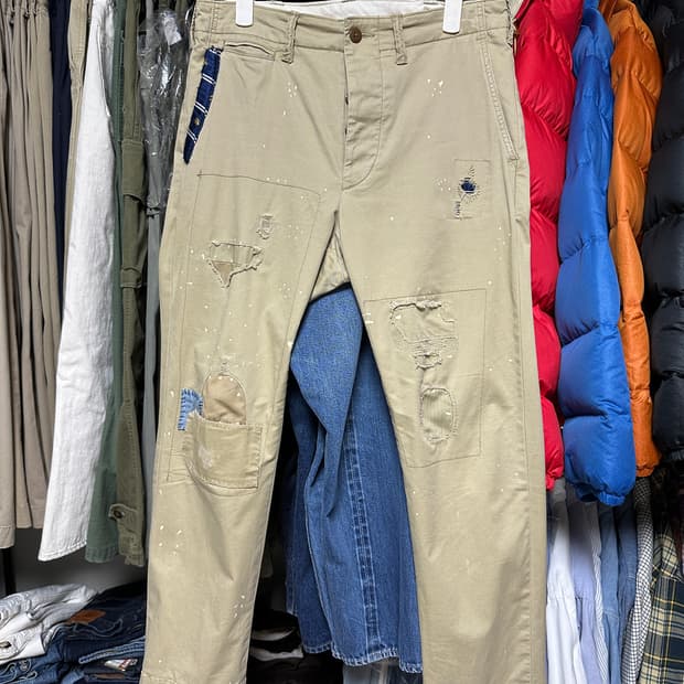 (1회착) 폴로 랄프로렌 릴렉스드핏 패치워크 치노 30x30