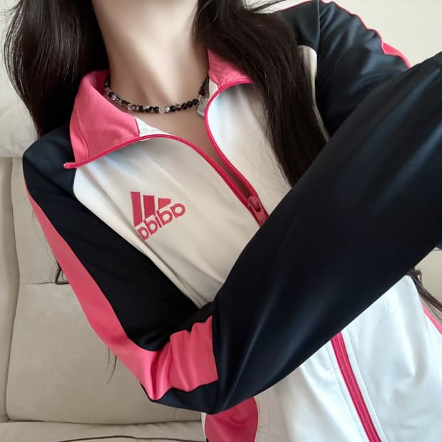아디다스 딥네이비 핑크 화이트 져지 