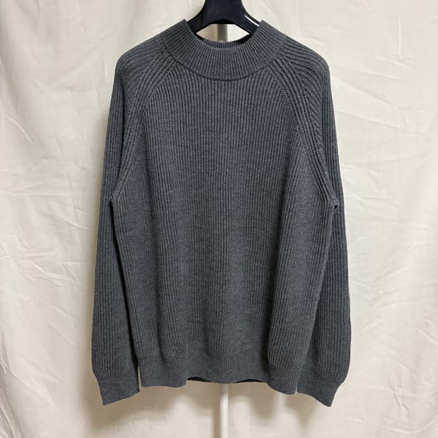 어나더오피스 피셔맨 모크넥 니트 / 그레이, 2(100)