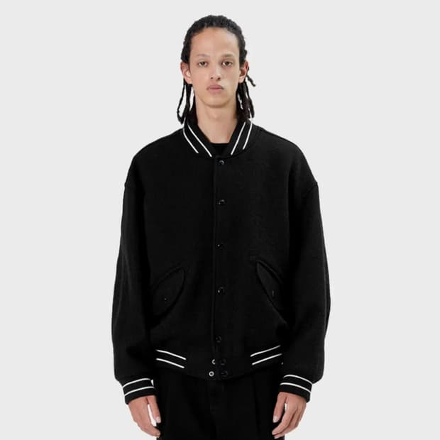 브라운야드 해리스트위드 스타디움 자켓 블랙 1 팝니다