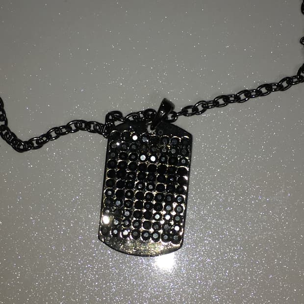 Vintage square heart necklace