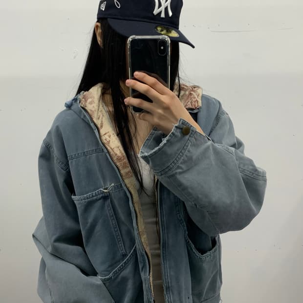 재패니즈 데님 후드 자켓