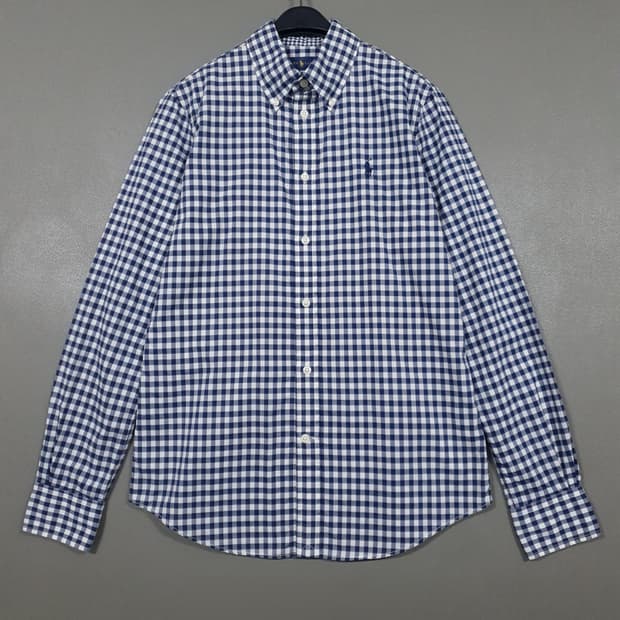 여성) 폴로 랄프로렌 포니 버튼다운 깅엄 옥스포드 체크 셔츠 남방 슬림핏