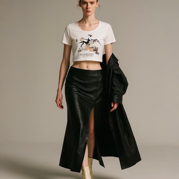 Burberry London Graphic Crop T-Shirt