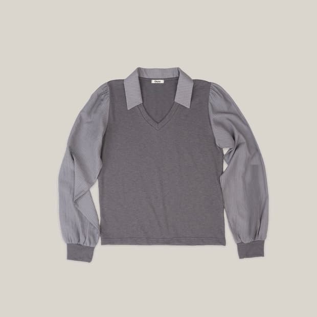 Ouro JERSEY SHIRTS TOP [ ASH ]