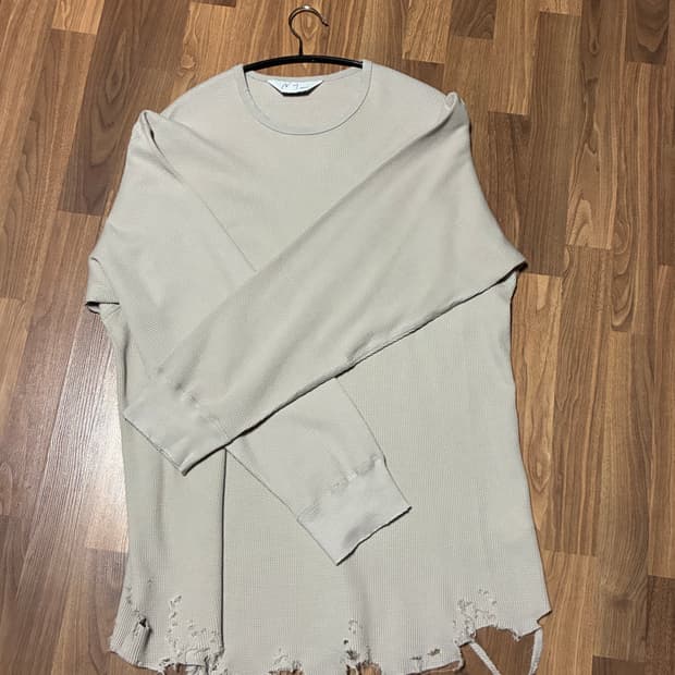 안셀름 25ss 와플 롱슬리브 1 ash beige