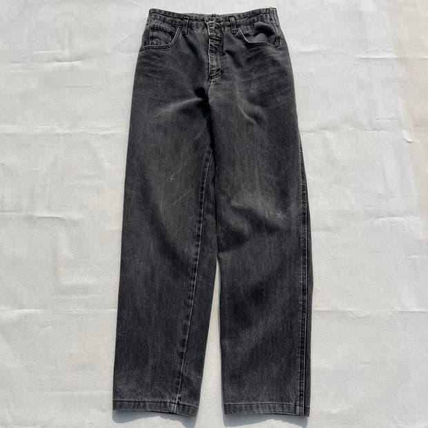 00s 마리떼프랑소와저버 블랙 워시드 데님 팬츠