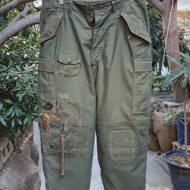 m65팬츠 빈티지 커스텀 [업그레이드버전/ 에시드 머드/썬페이딩 ]