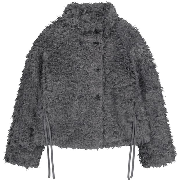 코이세이오 헤어리 퍼자켓 다크그레이