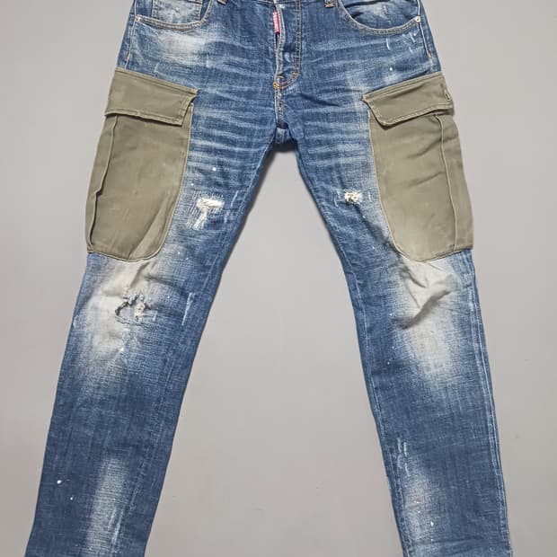 [30] 디스퀘어드2 카고 데님 슬림진 청바지
