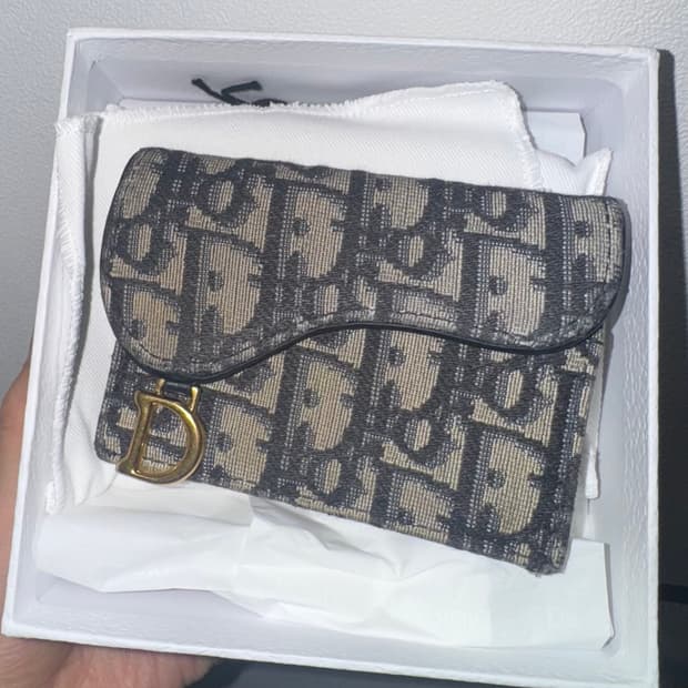 디올 오블리크 새들 카드지갑 