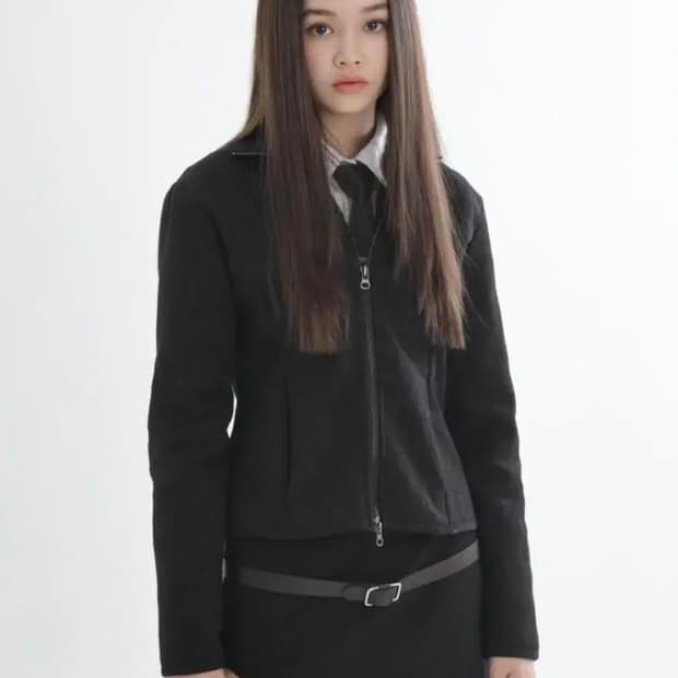 Wsc archive 자카드 퍼 집업 자켓