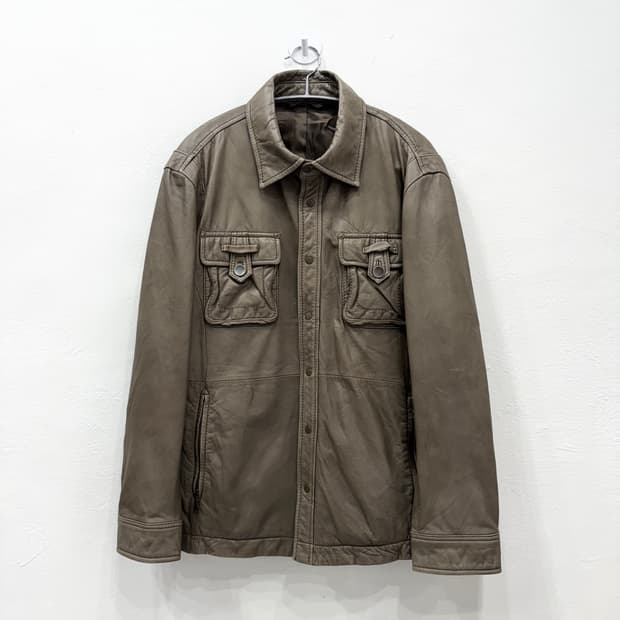 카키베이지 양가죽 자켓