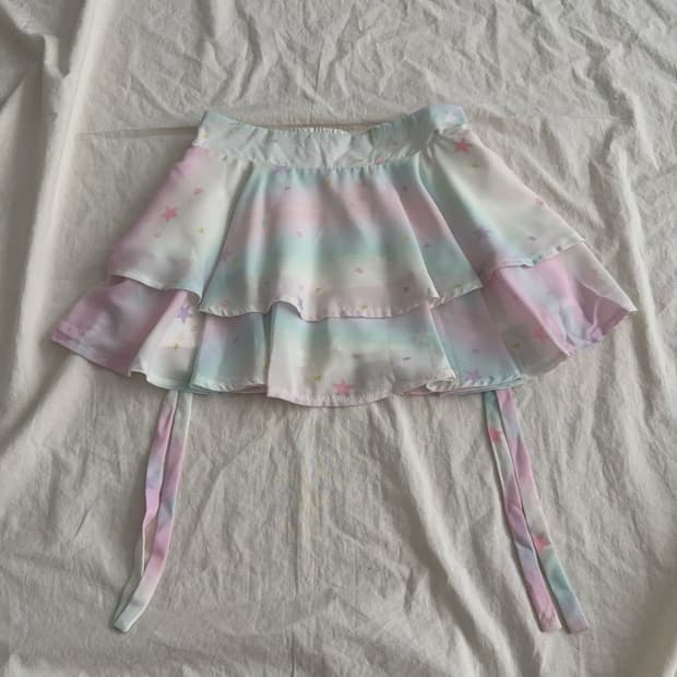 러블리 솜사탕 미니 프릴 캉캉 스커트
