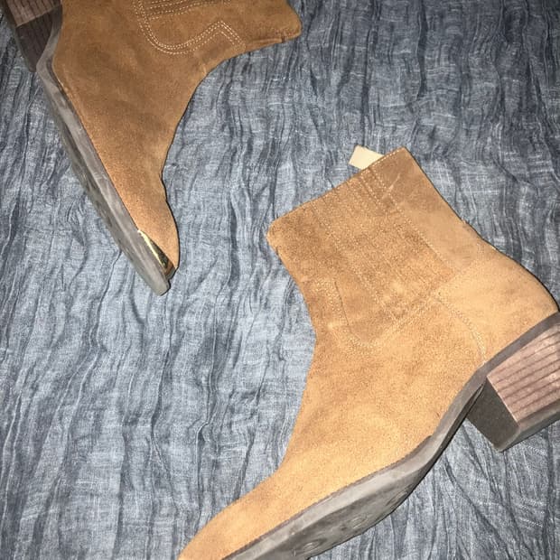 GUILF 웨스턴 락시크 야르 Calfsuede 금장 부츠