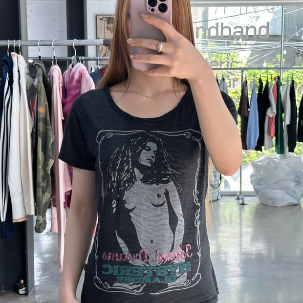 히스테릭글래머 히스걸 지브라 반팔티