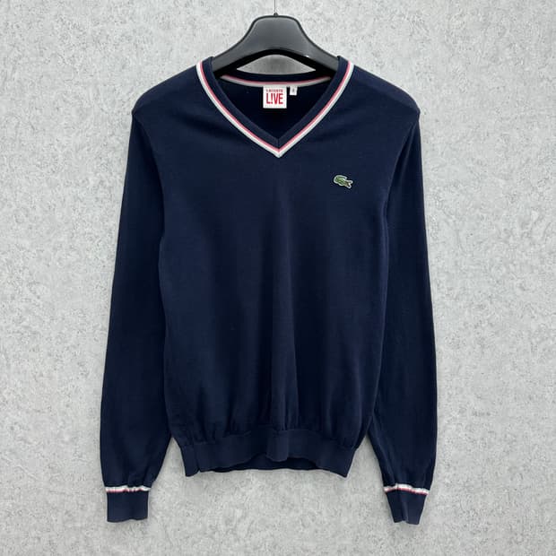 95 라코스테 라인포인트 여자 브이넥 니트