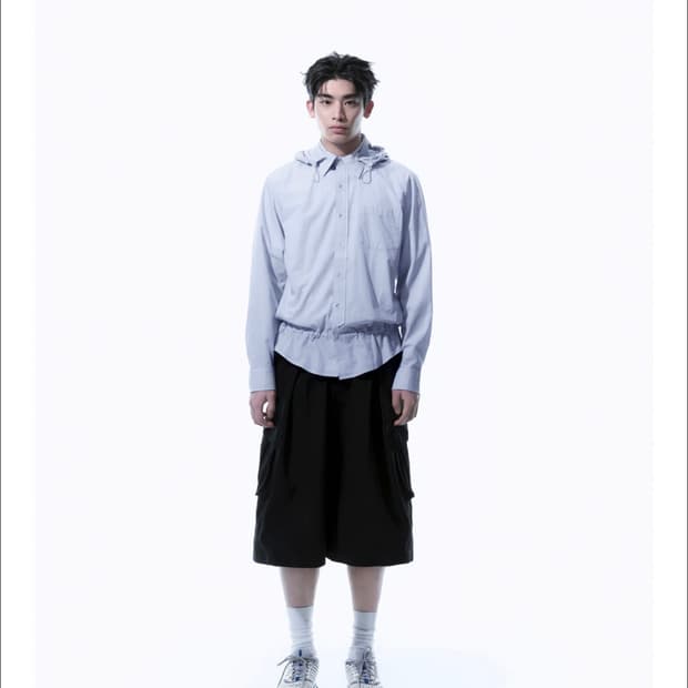 STRIPE HOOD SHIRTS [BLUE]