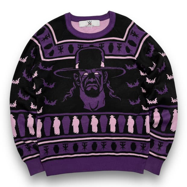 WWE 2018s 언더테이커 배트 패턴 니트